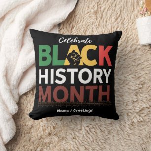 Celebrate Black History Month Honoring African Throw Pillow