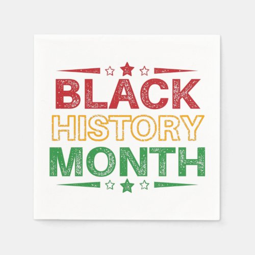 Celebrate Black History Month Juneteenth Napkins