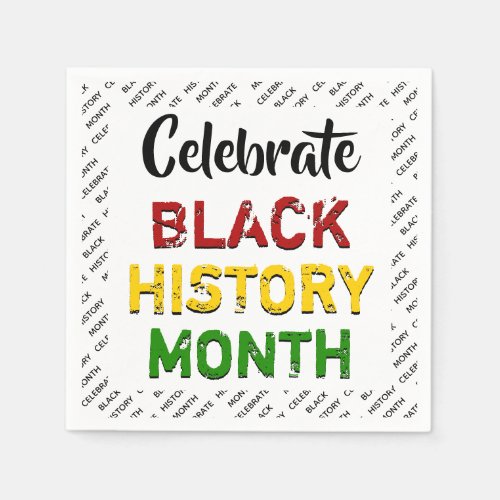 Celebrate Black History Month Paper Napkins