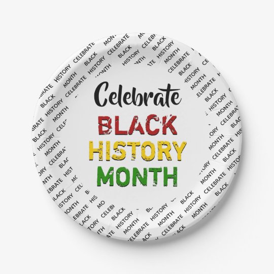 Celebrate Black History Month Paper Plate
