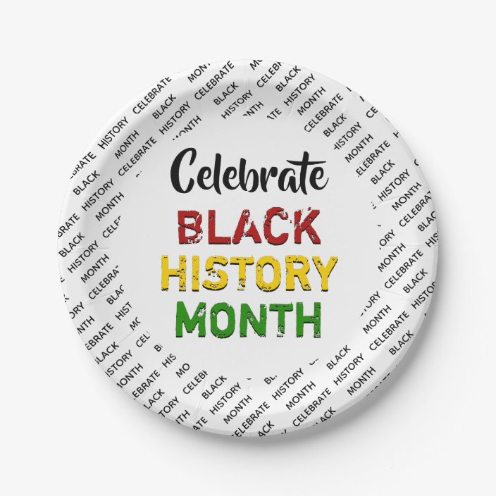 Celebrate Black History Month Paper Plate