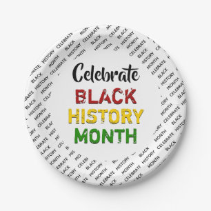 Celebrate Black History Month Paper Plates