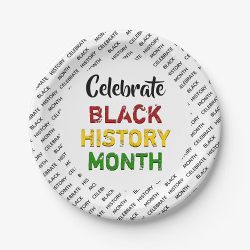 Celebrate Black History Month Paper Plates