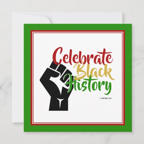 CELEBRATE BLACK HISTORY Motivational BHM Holiday Card