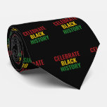 Celebrate Black History Red Yellow Green Bhm Neck Tie at Zazzle