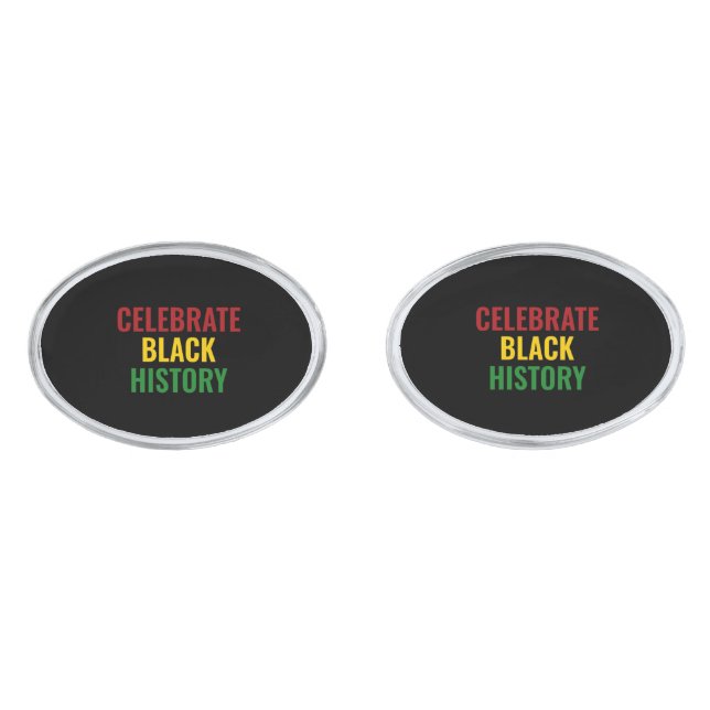 CELEBRATE BLACK HISTORY Stylish BHM Cufflinks (Front)