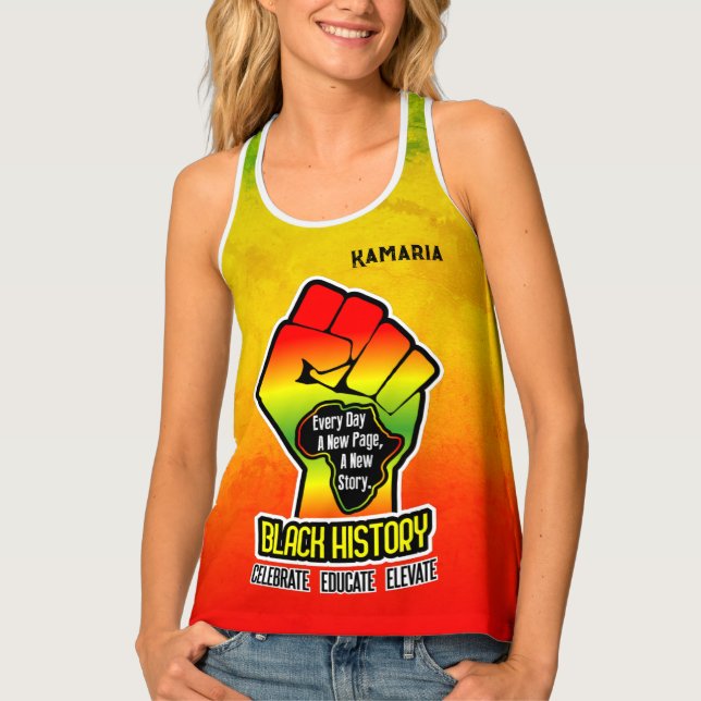Celebrate BLACK HISTORY Tank Top (Front)
