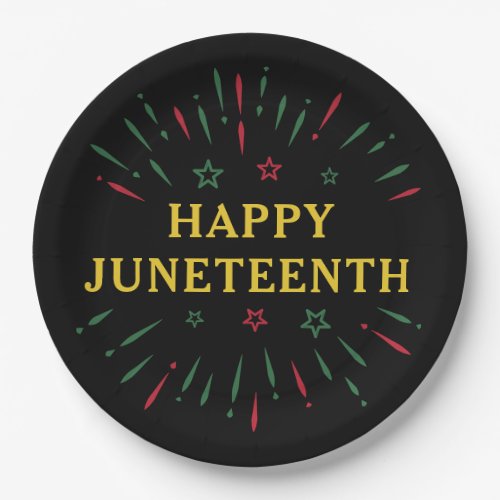 Celebrate Black Independence Day Happy Juneteenth Paper Plates