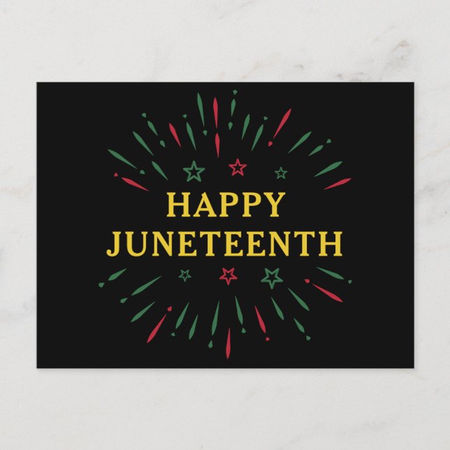Celebrate Black Independence Day Happy Juneteenth Postcard (Front)