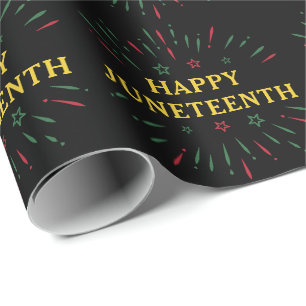 Celebrate Black Independence Day Happy Juneteenth Wrapping Paper