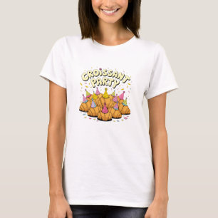 Celebrate Breakfast with Croissant Designs T-Shirt