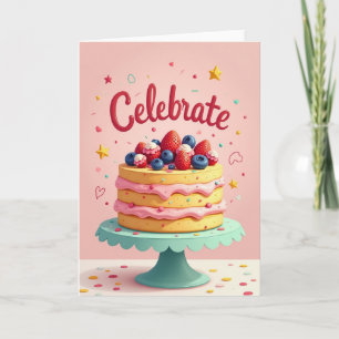 Celebrate Cake Image Card