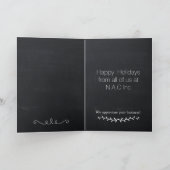 Celebrate! chalkboard Corporate Christmas Cards (Inside)