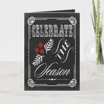 Celebrate! chalkboard Corporate Christmas Cards