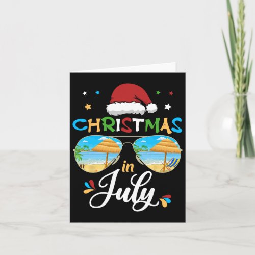 Celebrate Christmas In July Funny Beach Summer Chr Card