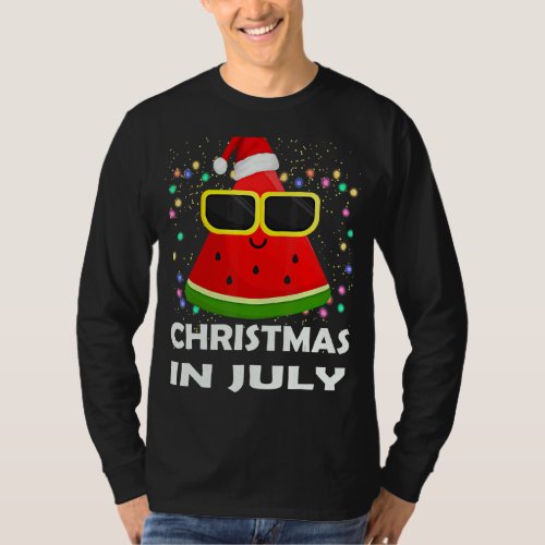 Celebrate Christmas In July With Watermelon Christ T_Shirt