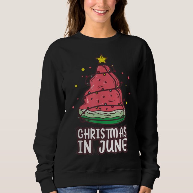 Celebrate Christmas In June With Watermelon Christ Sweatshirt (Front)