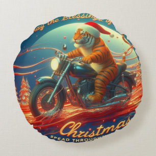 Celebrate christmas  round pillow