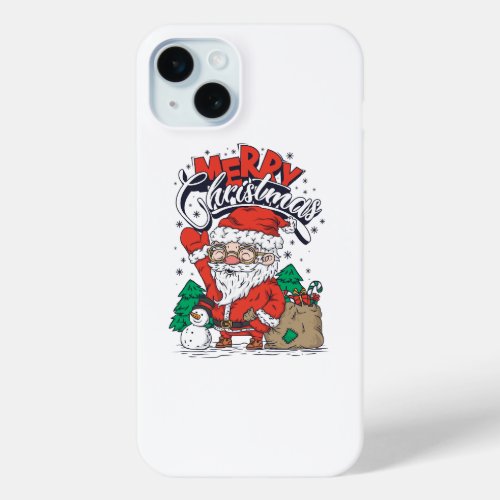 Celebrate Christmas with Santa Claus iPhone 15 Plus Case