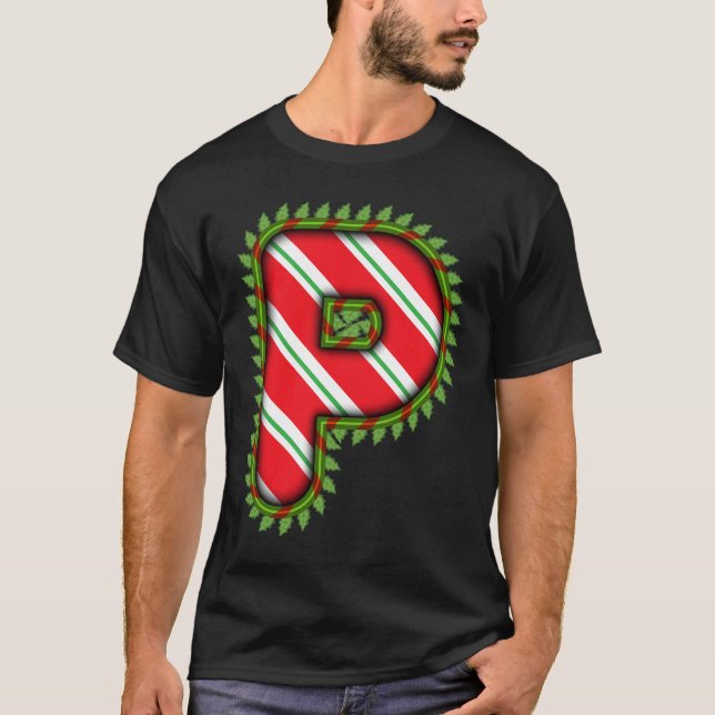 Celebrate Christmas with the letters of your name T-Shirt (Front)