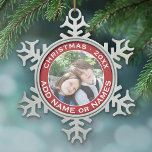 Celebrate Christmas With Your Favorite Photo Snowflake Pewter Christmas Ornament at Zazzle