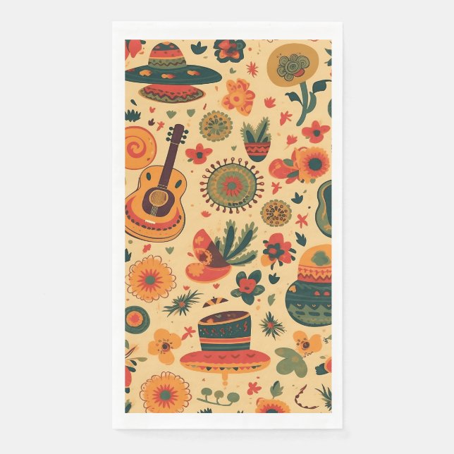 Celebrate Cinco De Mayo in Style Paper Guest Towels (Front)