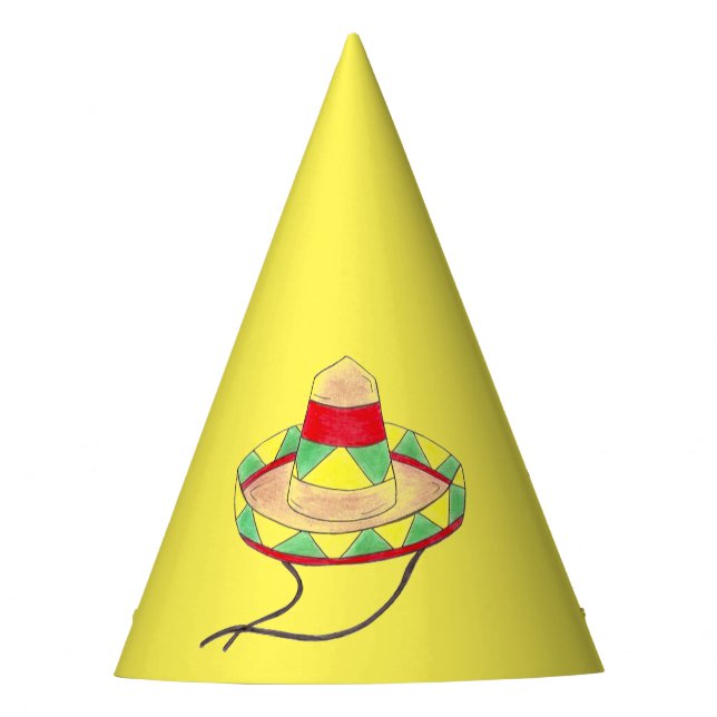 Celebrate Cinco de Mayo Mexican Fiesta Sombrero Party Hat (Front)