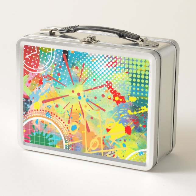 Celebrate Color Metal Lunch Box (Front)
