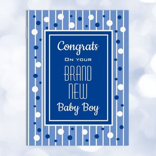 Celebrate Congrats on New Baby Boy Huge Card