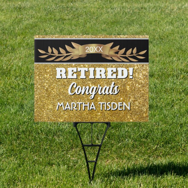 Celebrate! Custom Retirement yard sign (Insitu)