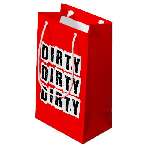 Celebrate Dirty Thirtieth 30th Birthday Red Party Small Gift Bag