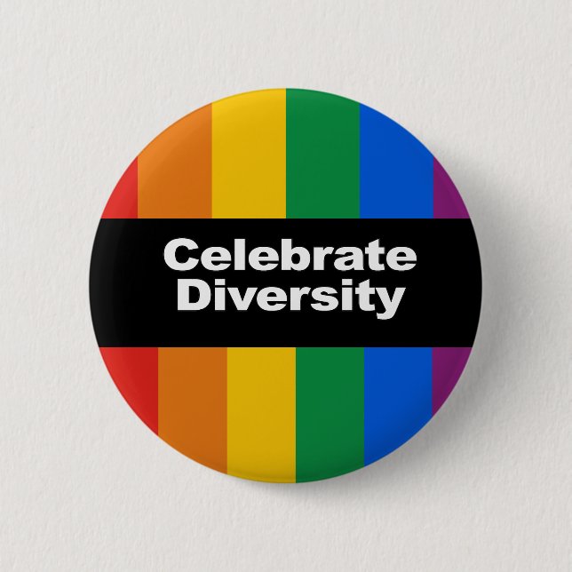 Celebrate Diversity 2 Pinback Button (Front)