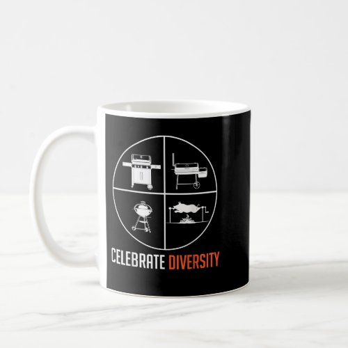 Celebrate Diversity BBQ Grillmoker Barbecue Coffee Mug
