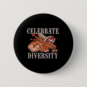 Celebrate Diversity Bbq Meat Smoking Byrbecue Smok Button
