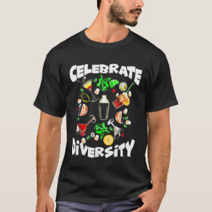 Celebrate Diversity Best Bartender Ever Drinking P T-Shirt