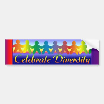 Celebrate Diversity Bumper Sticker by orsobear at Zazzle