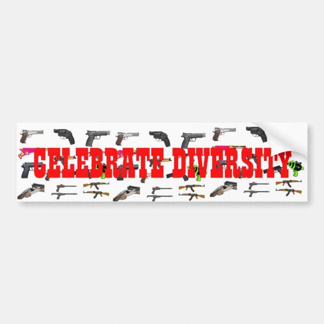 CELEBRATE DIVERSITY BUMPER STICKER (Front)