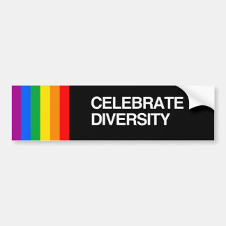 CELEBRATE DIVERSITY BUMPER STICKER