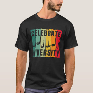 Celebrate Diversity  Golf Player Golfing Golfer Gr T-Shirt