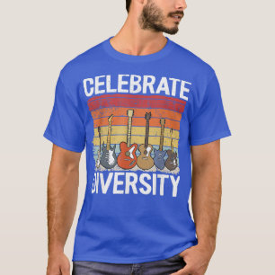 Celebrate Diversity Guitar Lovers Guitarist Funny T-Shirt