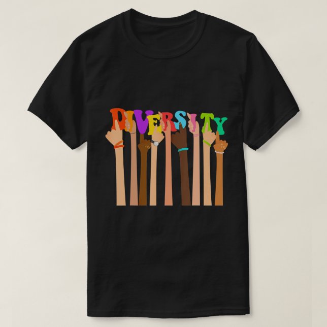 Celebrate Diversity Kindness Peace Equality Love H T-Shirt (Design Front)