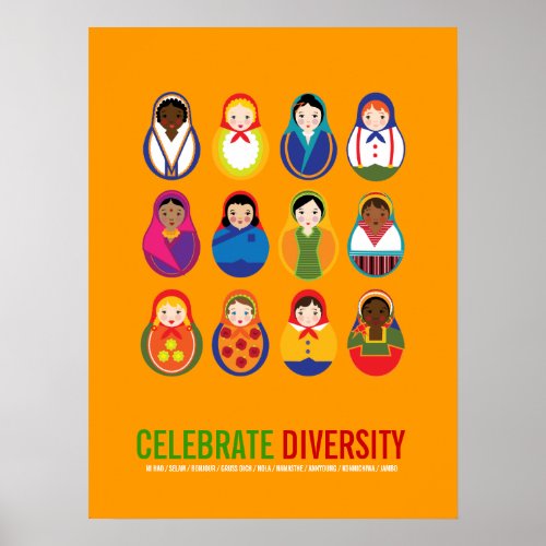 Celebrate Diversity Multicultural Day Poster