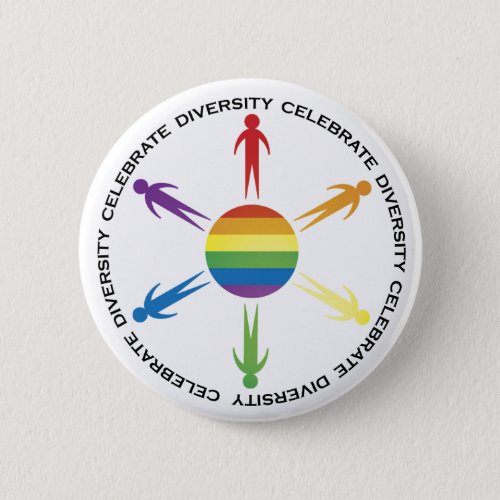 Celebrate Diversity Pinback Button