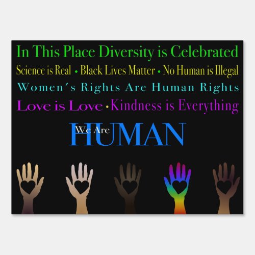 Celebrate Diversity  We Believe Sign