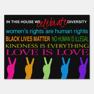 Celebrate Diversity We Believe Sign