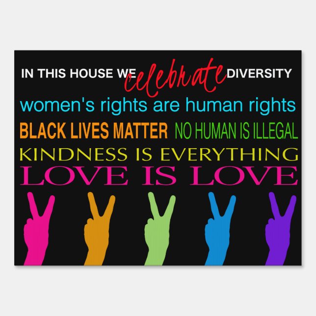 Celebrate Diversity | We Believe Sign (Front)
