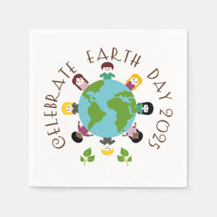 Celebrate Earth Day 2025 Napkins