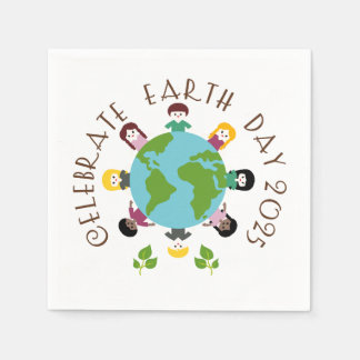 Celebrate Earth Day 2025 Napkins