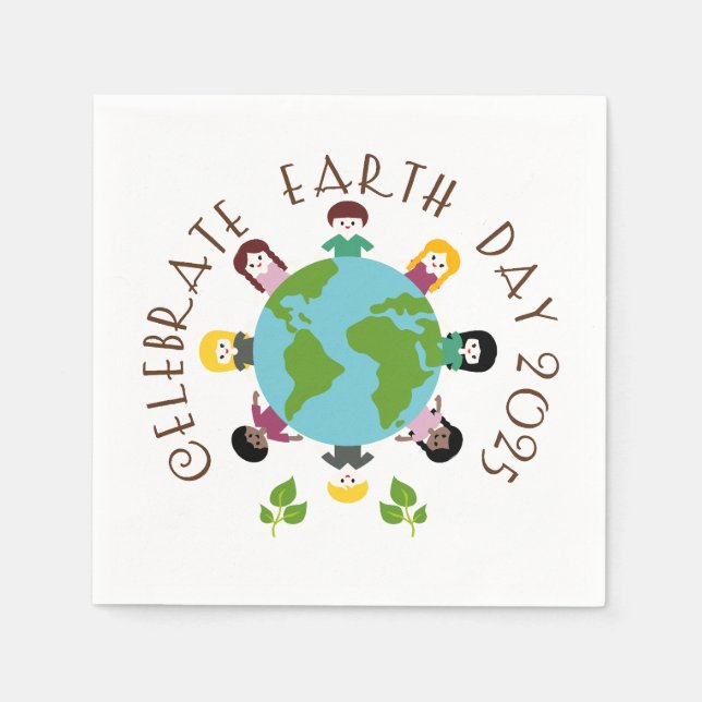 Celebrate Earth Day 2025 Napkins (Front)