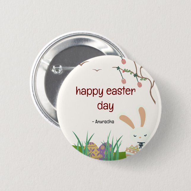 Celebrate Easter: A Day of Joy and Renewal Button (Front & Back)